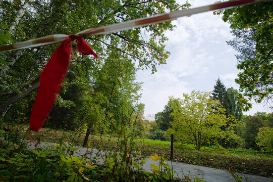 red rope hanging on a rope