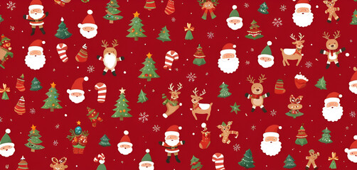 Red pattern with Christmas theme is suitable for template or giving card background. 
