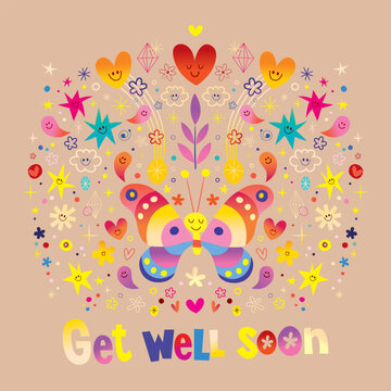 Get well soon greeting card