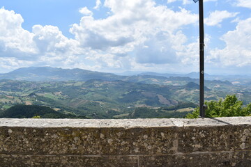 The country of San Marino in the mountains of Italy