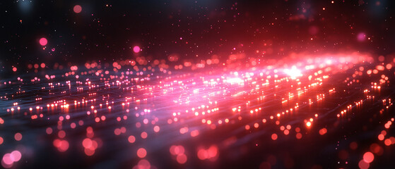 Obraz premium Abstract Red Bokeh Lights Background for Futuristic Design