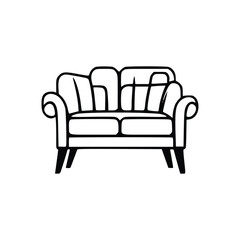 Sofa icon vector isolated on white background. sofa icon illustration. furniture