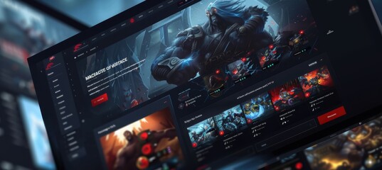 Modern Esports Website Interface Featuring Team Profiles and Game Schedules for Easy Event Registration