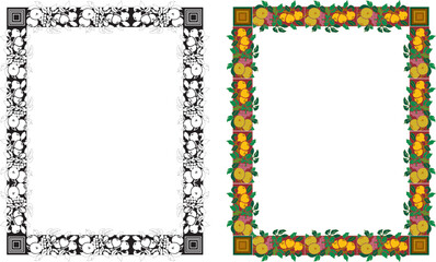 Vintage elegant frames collection. Decorative vintage frames for design. Set of decorative ornament border frames	