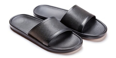 Black Snake Skin Patterned Sandals, Casual, Summer Footwear