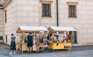 Souvenir Stand on Stary Rynek Square in Poznań, Poland © explorateurphotos