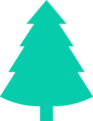Christmas tree icon. Christmas green tree illustration with star. Christmas tree vector illustration, Tree vector art, xmas tree silhouette, Christmas vector icon.