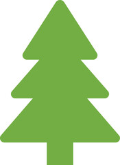 Christmas tree icon. Christmas green tree illustration with star. Christmas tree vector illustration, Tree vector art, xmas tree silhouette, Christmas vector icon.