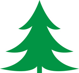Christmas tree icon. Christmas green tree illustration with star. Christmas tree vector illustration, Tree vector art, xmas tree silhouette, Christmas vector icon.