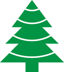 Christmas tree icon. Christmas green tree illustration with star. Christmas tree vector illustration, Tree vector art, xmas tree silhouette, Christmas vector icon.