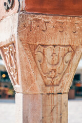 Details of Historic Mural Art on Stary Rynek Square in Poznań, Poland © explorateurphotos