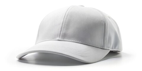 Fototapeta premium White Baseball Cap Mockup, Isolated, Blank Cap, baseball cap, mockup