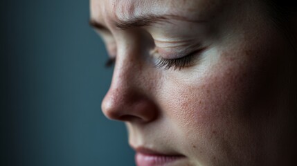 Mental health challenges depicted through close-up portraits of individuals experiencing different emotions in therapy sessions, photography style, photo of