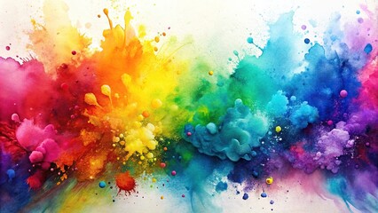 Fototapeta premium Close-Up Watercolor background with abstract brush splashes