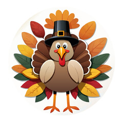 thanksgiving turkey with hat