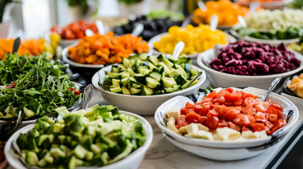 Fototapeta premium Foods with an emphasis on vegetables