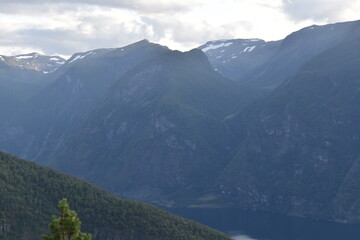 Fototapeta premium view of the Norwegian fjords