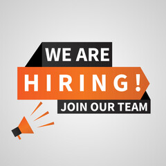 We are hiring text vector design