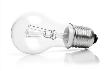 Halogen Bulb. Modern Technology Light Bulb Closeup on White Background