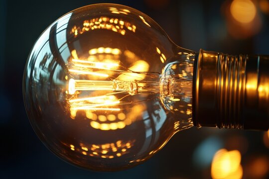 Halogen Bulb. Close-up of Modern Halogen Light Bulb on White Background