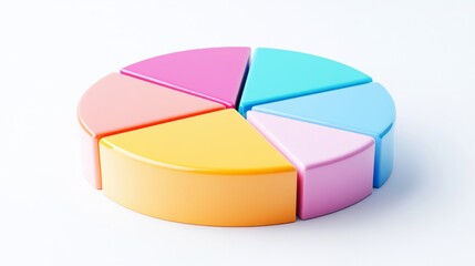 Obraz premium Colorful Pie Chart Representation for Data Analysis