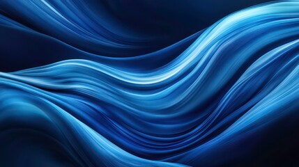 Abstract blue wave background.