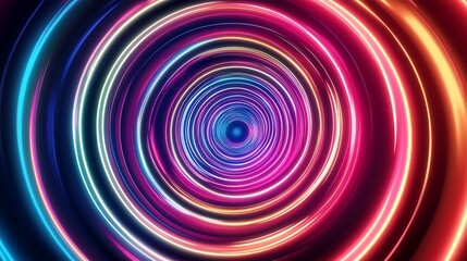 Radiating Neon Light Burst, futuristic flashes, Motion lights,  Colorful Streaks on Dark Background