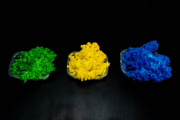 Chemical structures forming from supersaturated solutions