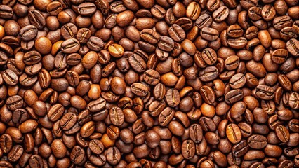 Fototapeta premium Coffee beans in the background of a stock photo
