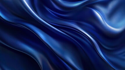 Obraz premium Abstract blue fabric texture with soft folds and light reflections.