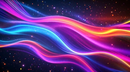 Obraz premium Radiating Neon Light Burst, futuristic flashes, Motion lights, Colorful Streaks on Dark Background