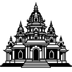 Mandir Vector silhouette 
