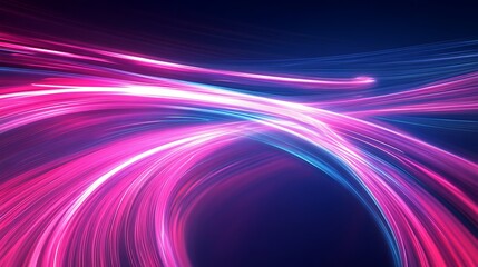 Fototapeta premium Radiating Neon Light Burst, futuristic flashes, Motion lights, Colorful Streaks on Dark Background