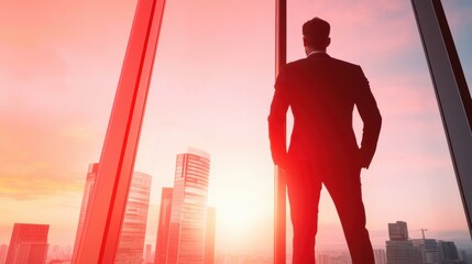 Fototapeta premium A visionary leader inspiring a team with a bold vision.