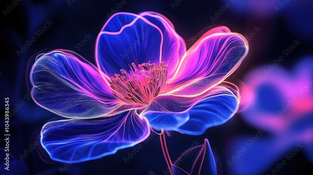 Canvas Prints Neon Bloom