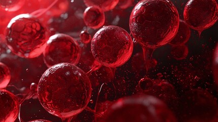 Red cells suspended in fluid motion