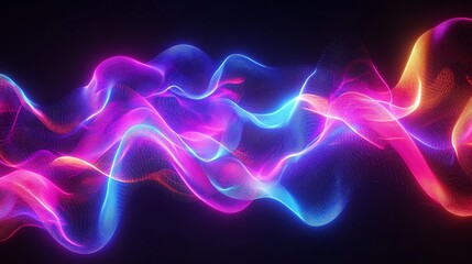 Radiating Neon Light Burst, futuristic flashes, Motion lights,  Colorful Streaks on Dark Background