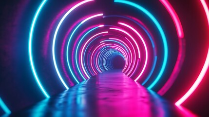 Radiating Neon Light Burst, futuristic flashes, Motion lights,  Colorful Streaks on Dark Background