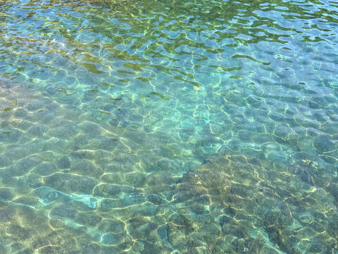 Beautiful sea transparent water surface