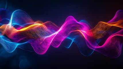 Fototapeta premium Radiating Neon Light Burst, futuristic flashes, Motion lights, Colorful Streaks on Dark Background