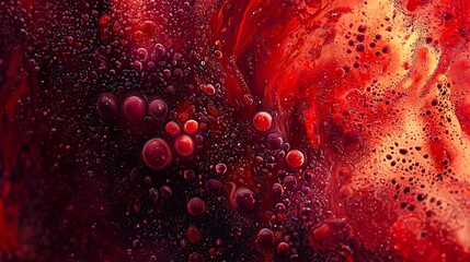 Vibrant red cells in dynamic fluid