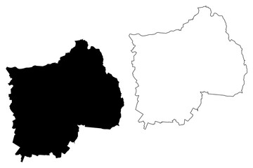 Guadalajara City (United Mexican States, Mexico, Free and Sovereign State of Jalisco) map vector illustration, scribble sketch City of Guadalajara map