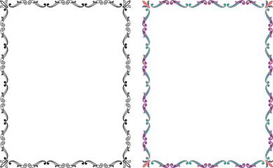 Vintage elegant frames collection. Decorative vintage frames for design. Set of decorative ornament border frames	