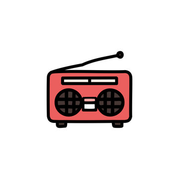 recommend clip art: Radio flat icon. Single high quality outline symbol for web design or mobile app.