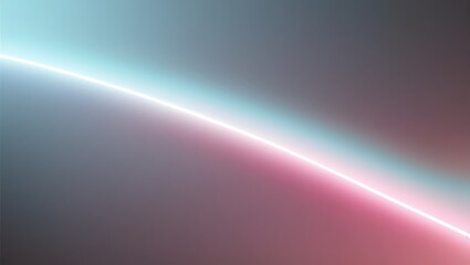 Abstract neon curved background. Generative Ai.