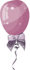 Pink helium balloon. Birthday ballon flying  Party decoration for celebrations and birthday