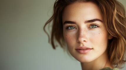 Fototapeta premium Natural Beauty Portrait of a Young Woman