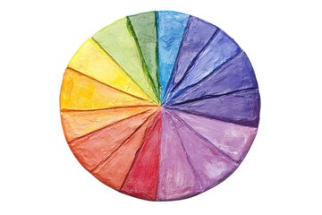 Obraz premium Color wheel showcasing a spectrum of vibrant colors, isolated on transparent or white background