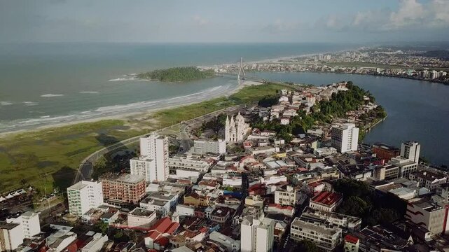 Aerial View of Ilh&eacute;us, Bahia, Brasil