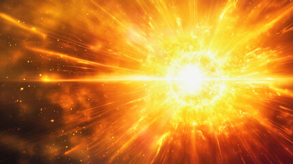 Dramatic close-up view of an intense solar flare bursting from the sun's surface with high detail and striking lighting